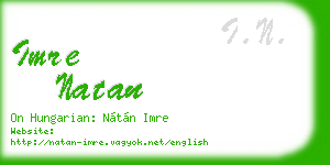 imre natan business card