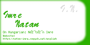 imre natan business card